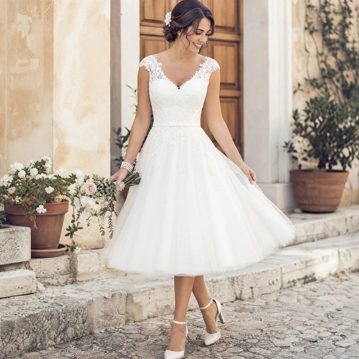 Robe Mariée Courte Vintage Année 50 - Utilisation GLOBALE