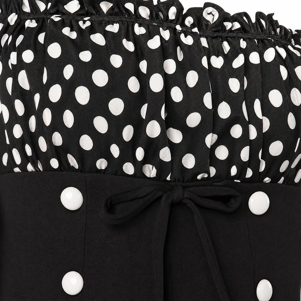 Robe Vintage Pin-Up Année 50 - close-up détail matière