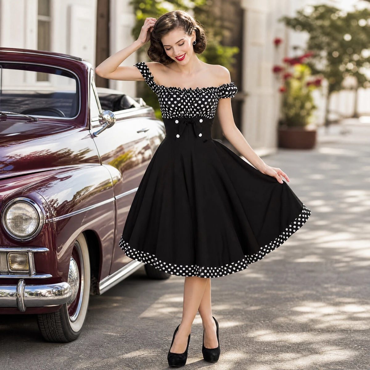Robe Vintage Pin-Up Année 50 - Utilisation GLOBALE