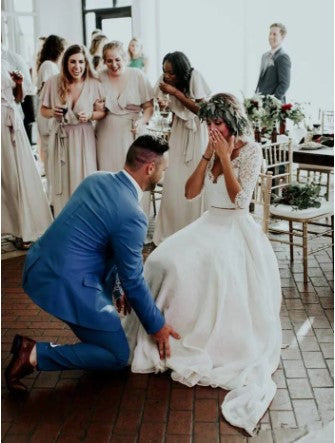 Vestido de novia vintage de dos piezas