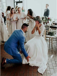 Vestido de novia vintage de dos piezas