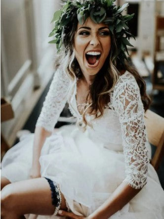 Vestido de novia vintage de dos piezas