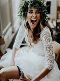 Vestido de novia vintage de dos piezas