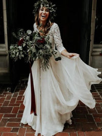 Vestido de novia vintage de dos piezas