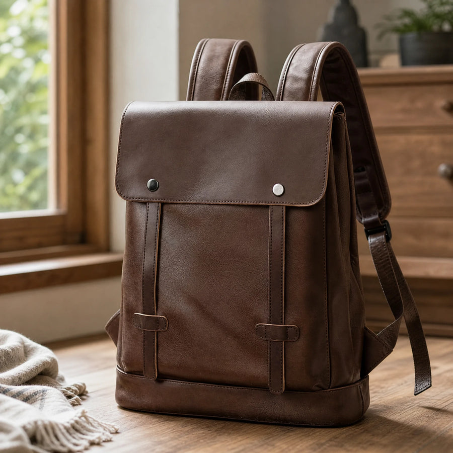 Sac à Dos Cartable Vintage - produit en situation