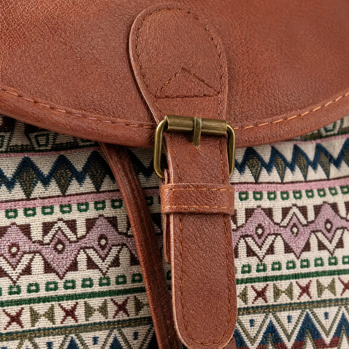 Sac à Dos ville Femme Vintage - close-up détail matière