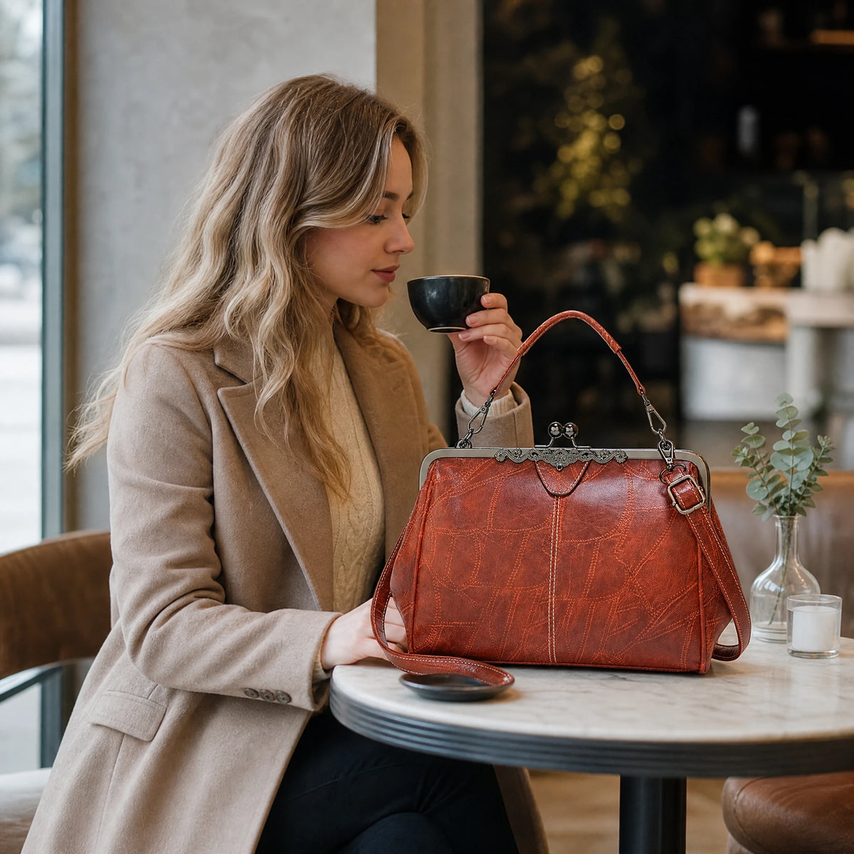 Sac à Main Rétro Fermoir Vintage Façon Docteur - Utilisation GLOBALE