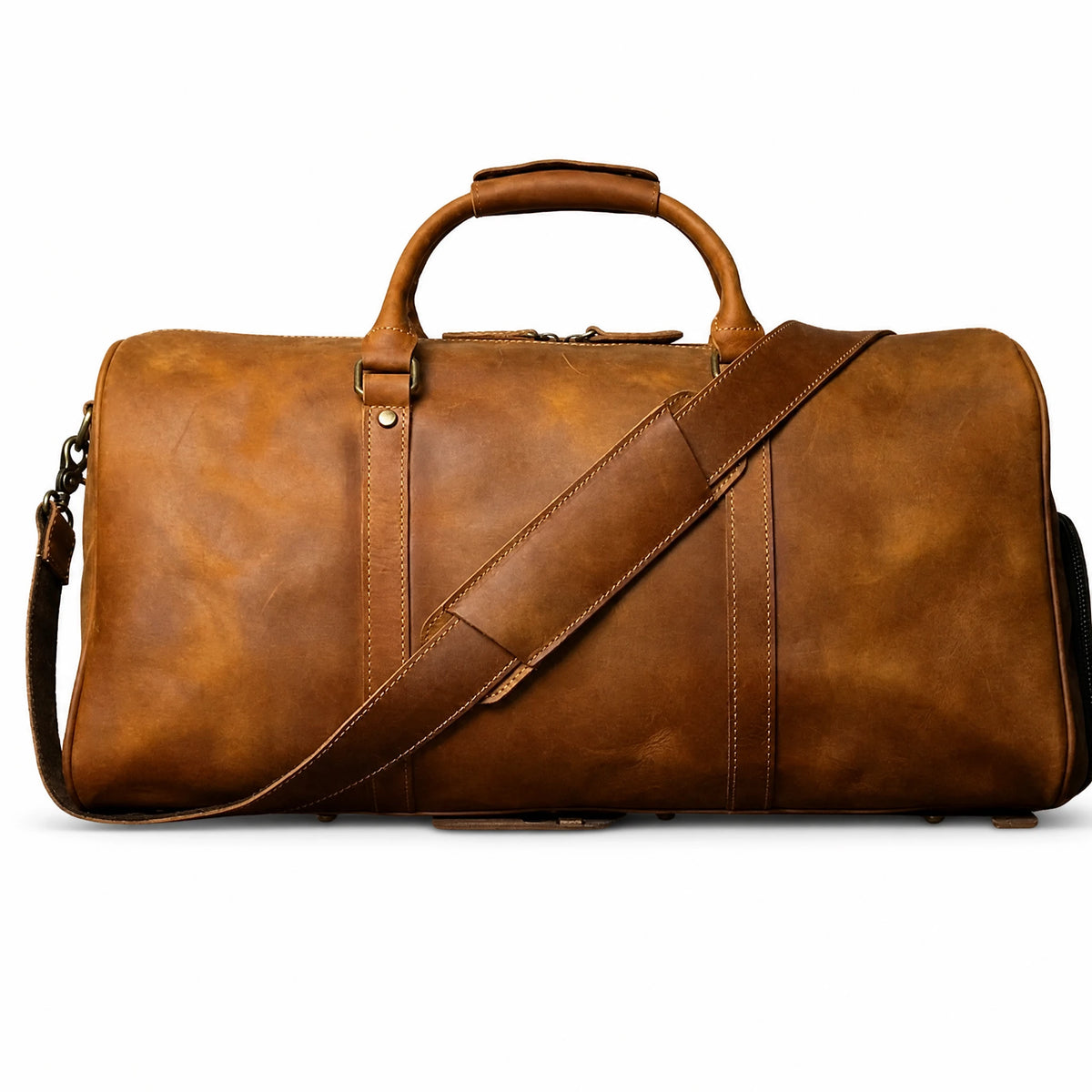 Sac de Sport Cuir Homme Vintage - image principale