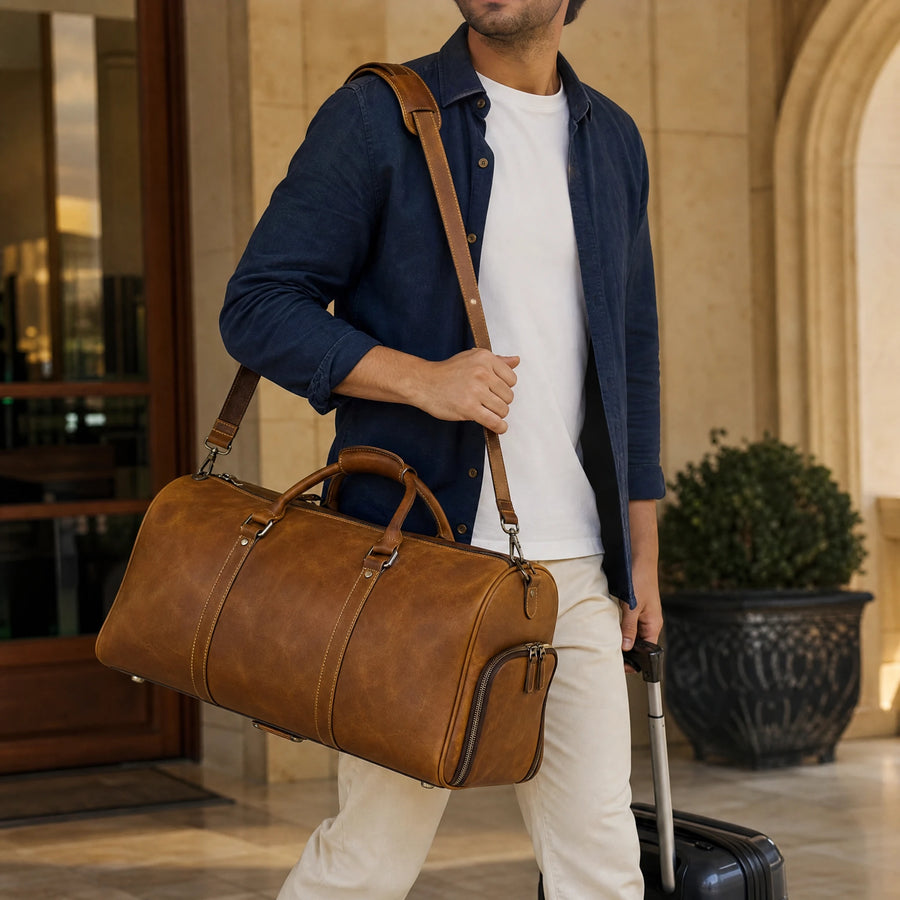 Sac de Sport Cuir Homme Vintage - Utilisation GLOBALE