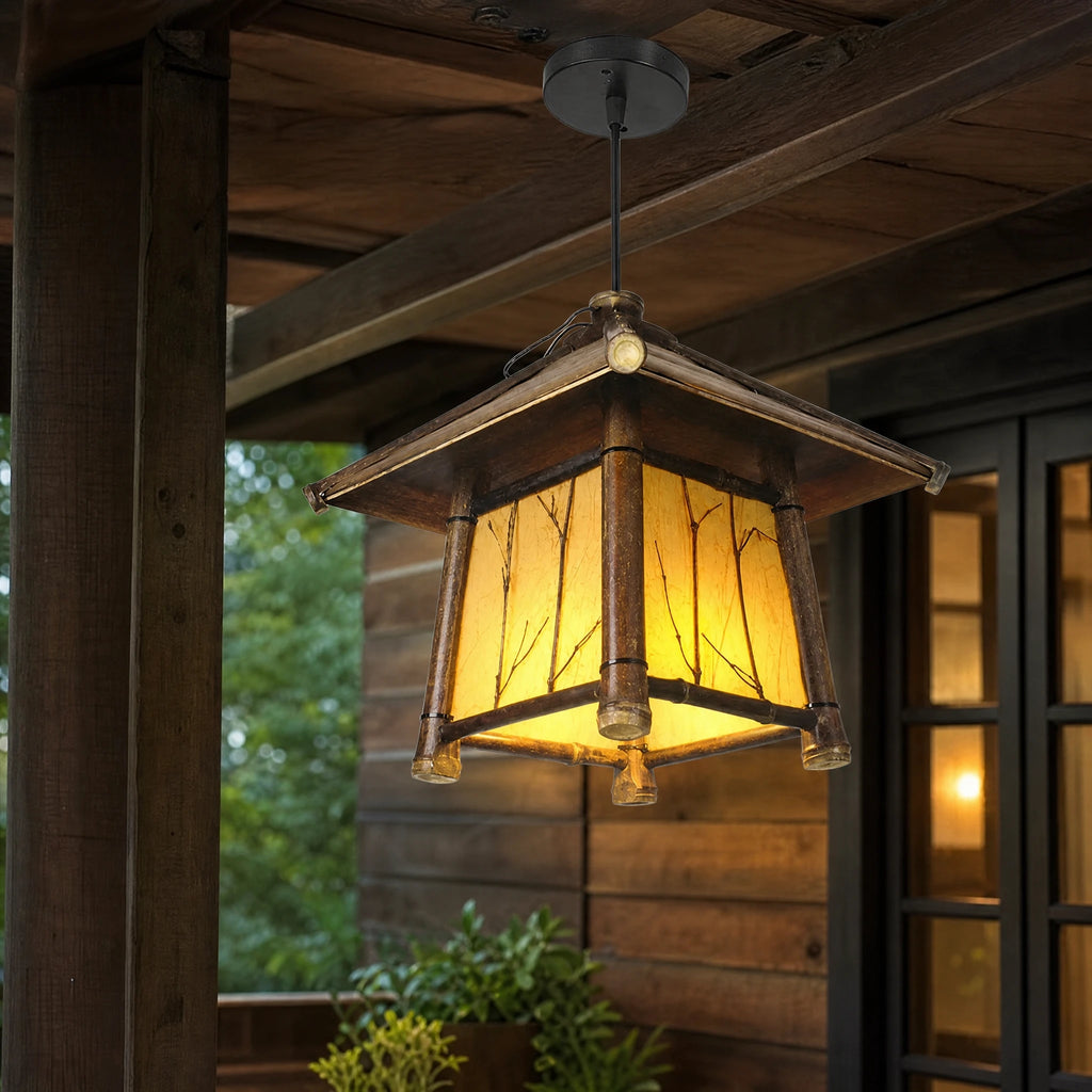Suspension Bambou Pagode Style Asiatique Rétro - OBJETS VARIES