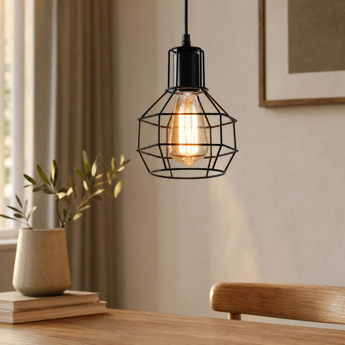 Suspension Cage Métal Design Industriel Vintage - OBJETS VARIES