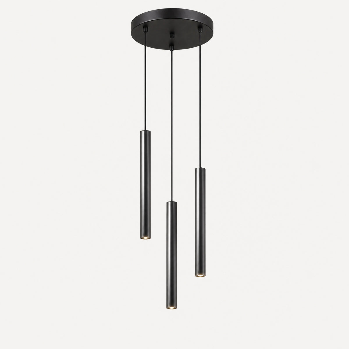 Suspension Cylindrique Minimaliste Noire en Cuivre - image principale