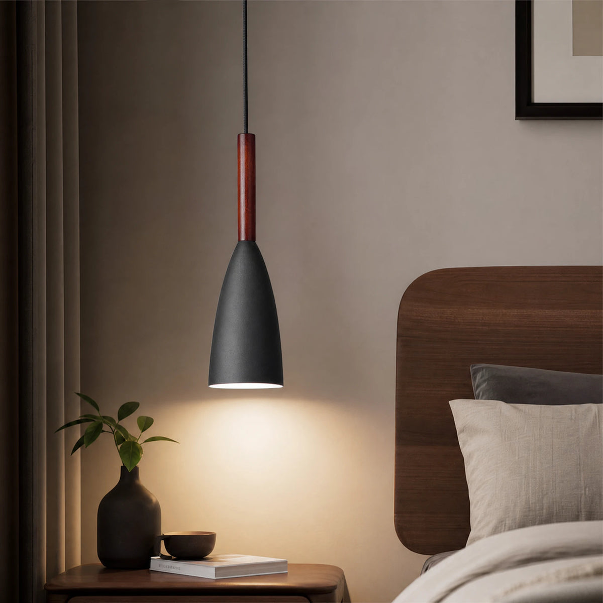 Suspension Design Conique en Aluminium Gris Anthracite - OBJETS VARIES