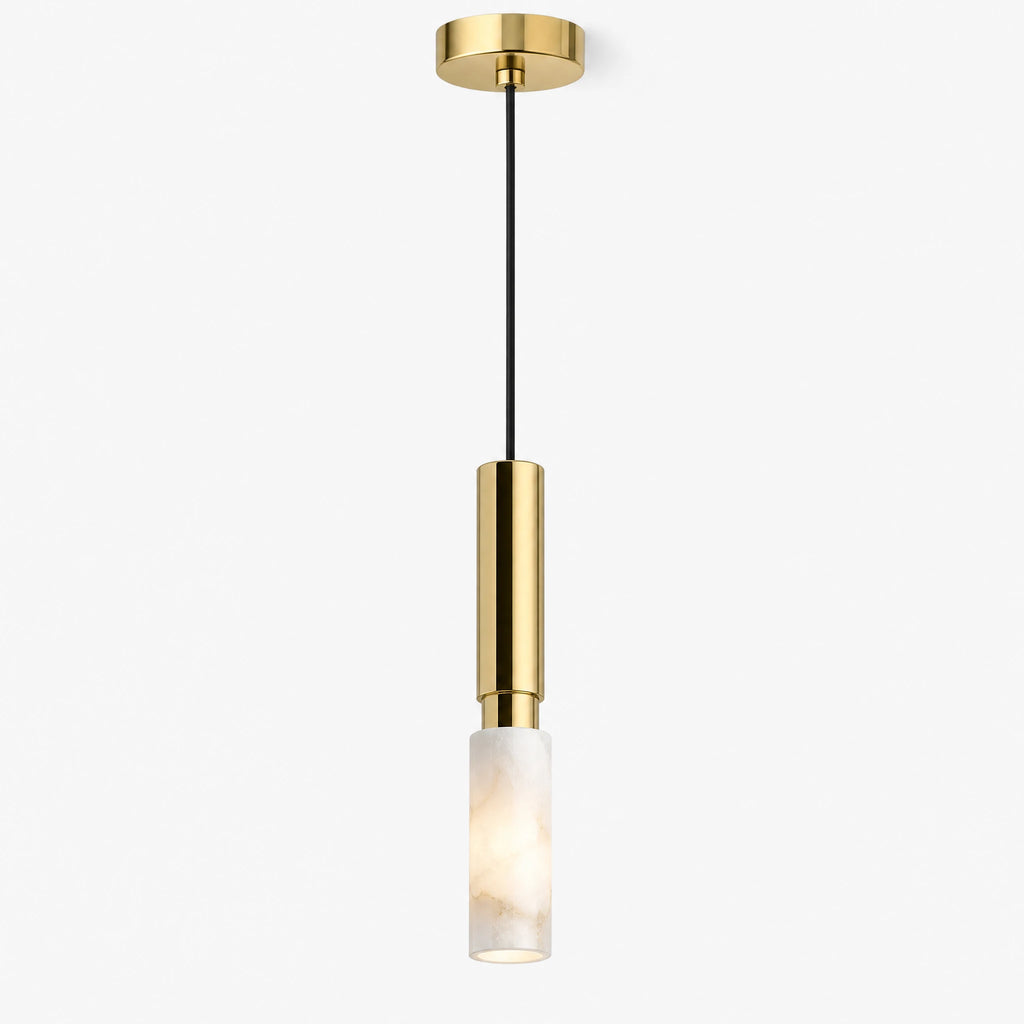 Suspension Dorée Minimaliste à Diffuseur Marbre - image principale