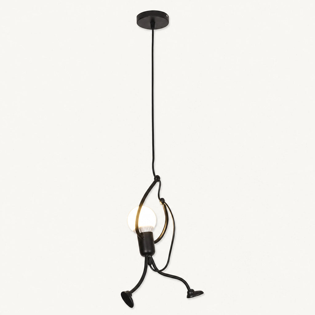 Suspension Figurine Métal en Forme de Personnage Noir - image principale