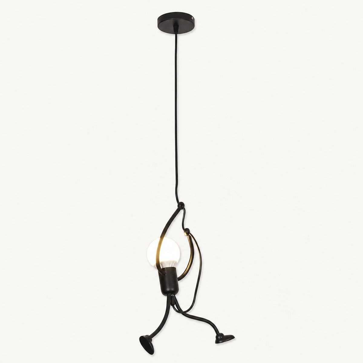 Suspension Figurine Métal en Forme de Personnage Noir - image principale