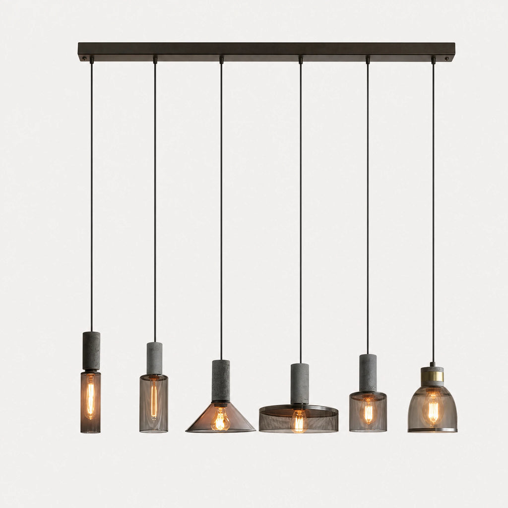 Suspension Industrielle Vintage en Ciment et Métal Grillagé - image principale