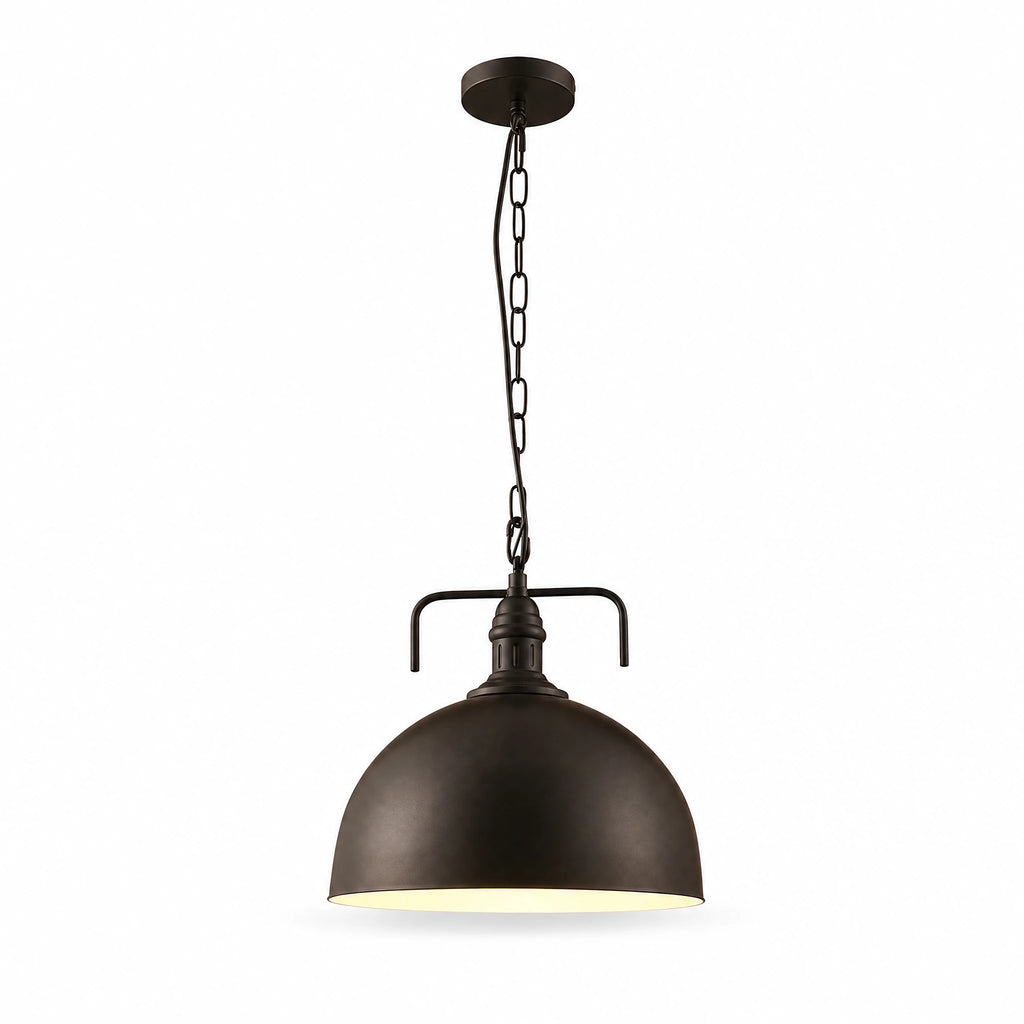 Suspension industrielle vintage en fer noir - image principale
