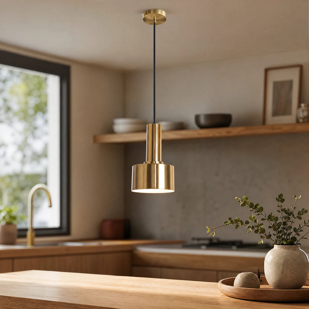 Suspension LED Design Dorée et Noire Réglable - OBJETS VARIES