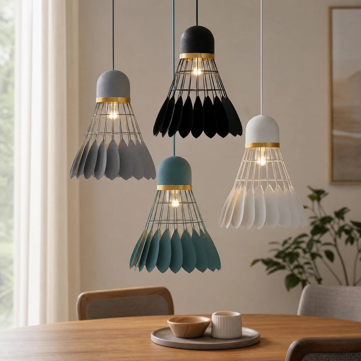 Suspension Luminaire Volant en Forme de Badminton - OBJETS VARIES