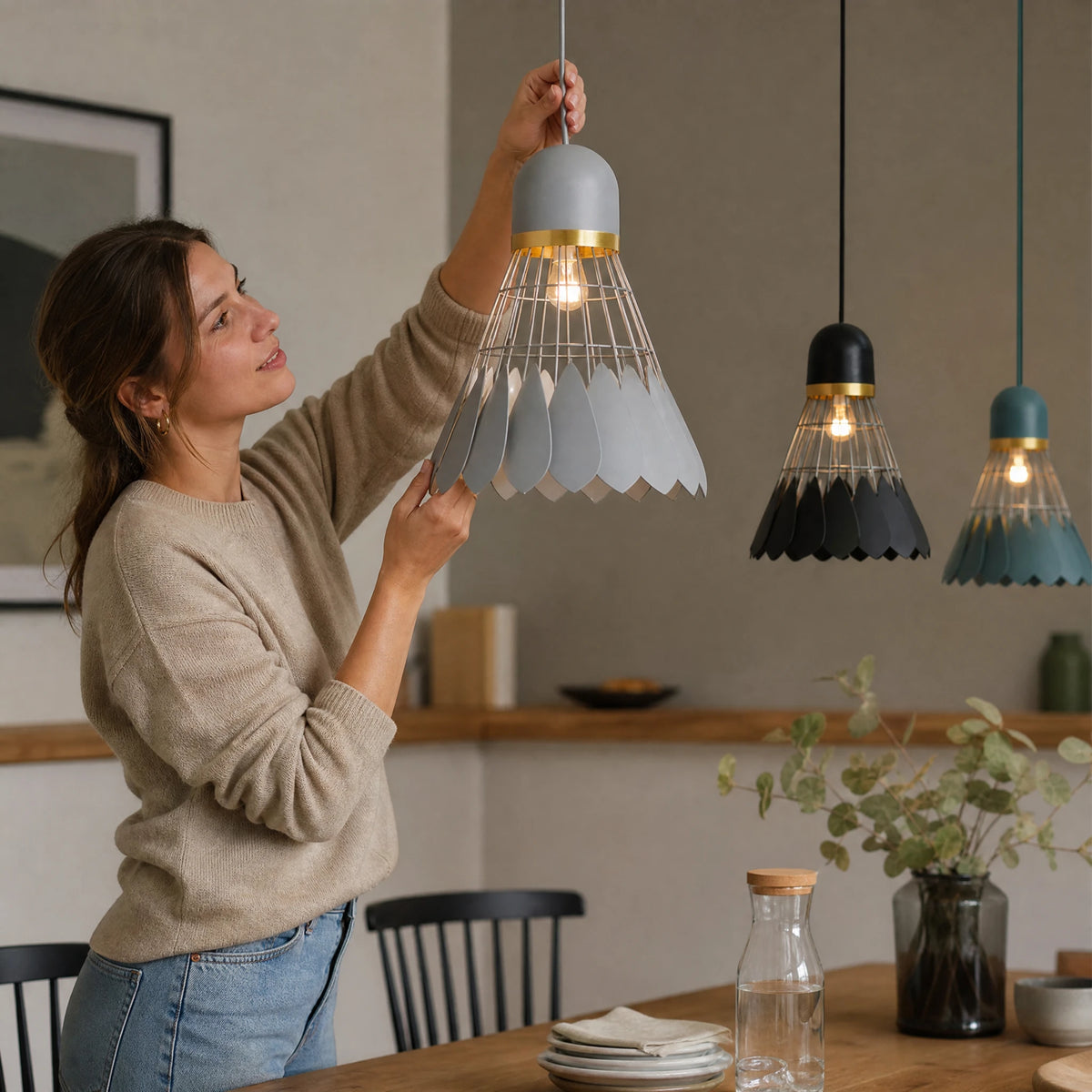 Suspension Luminaire Volant en Forme de Badminton - Utilisation GLOBALE