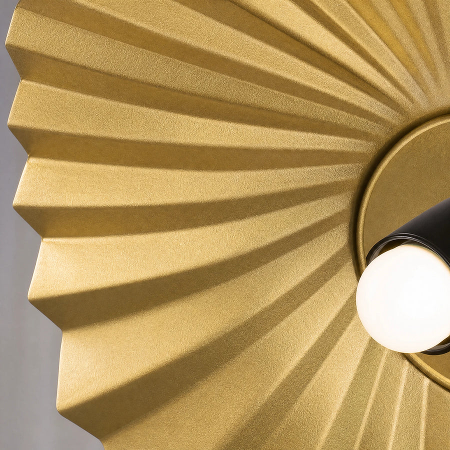 Suspension Plissée Design en Forme d'Éventail - close-up détail matière