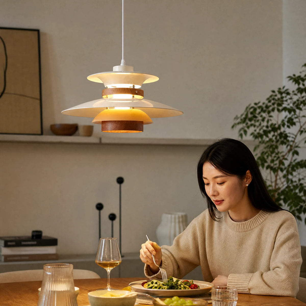 Suspension Vintage Japonaise à Plateaux Étagés - Utilisation GLOBALE