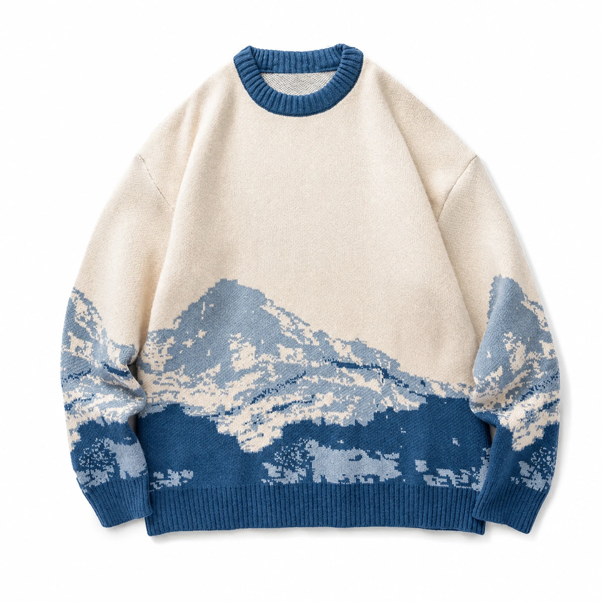 Sweat Blanc Bleu Vintage - image principale