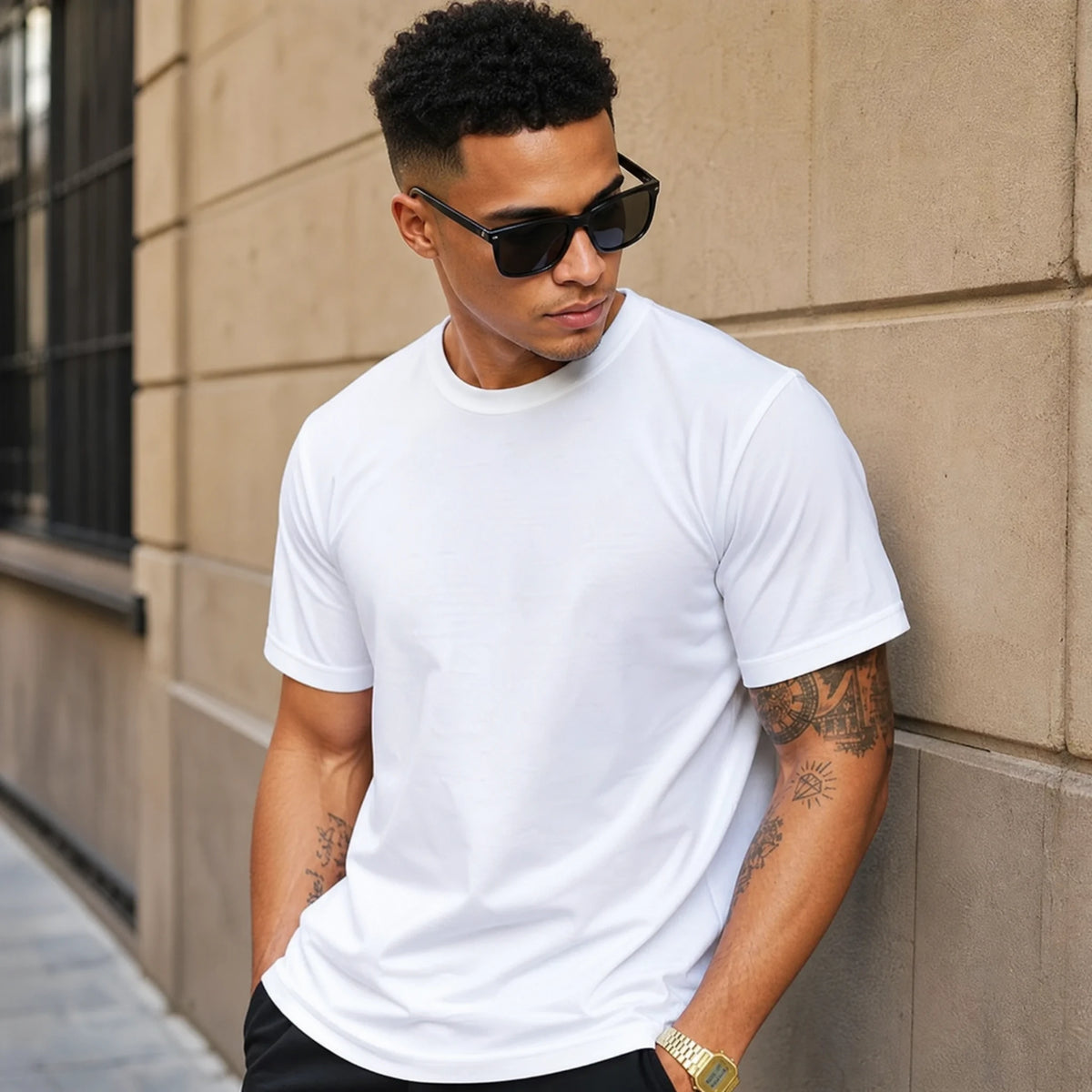 T Shirt Blanc Homme Vintage - Utilisation GLOBALE