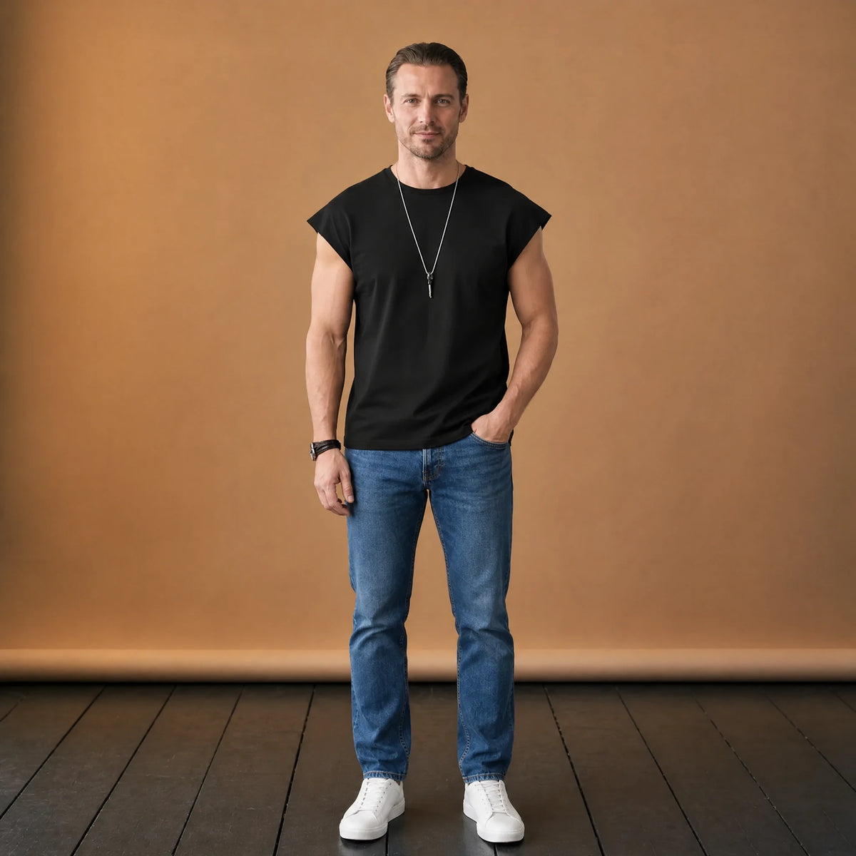 T-shirt de sport uni sans manches vintage - VETEMENT Studio HOMME