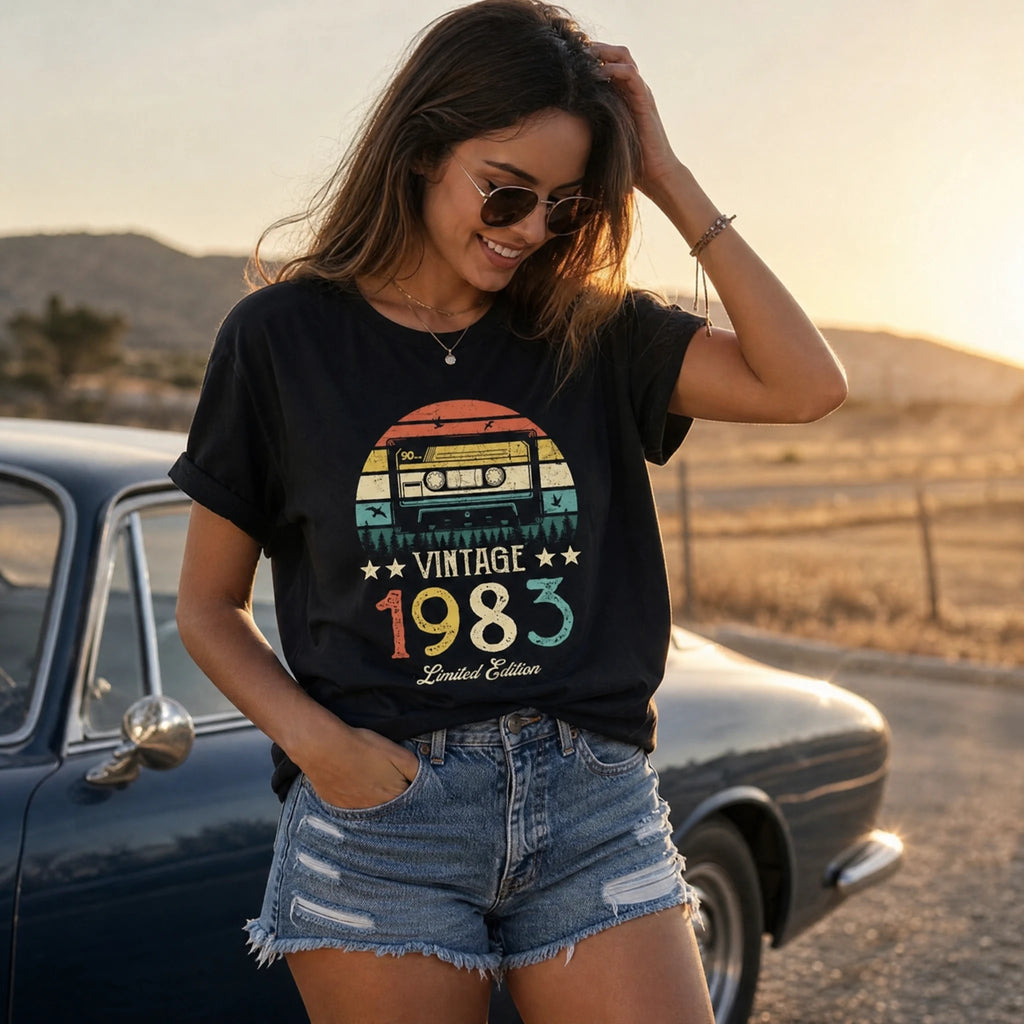 T Shirt Femme Vintage 1983 - Utilisation GLOBALE