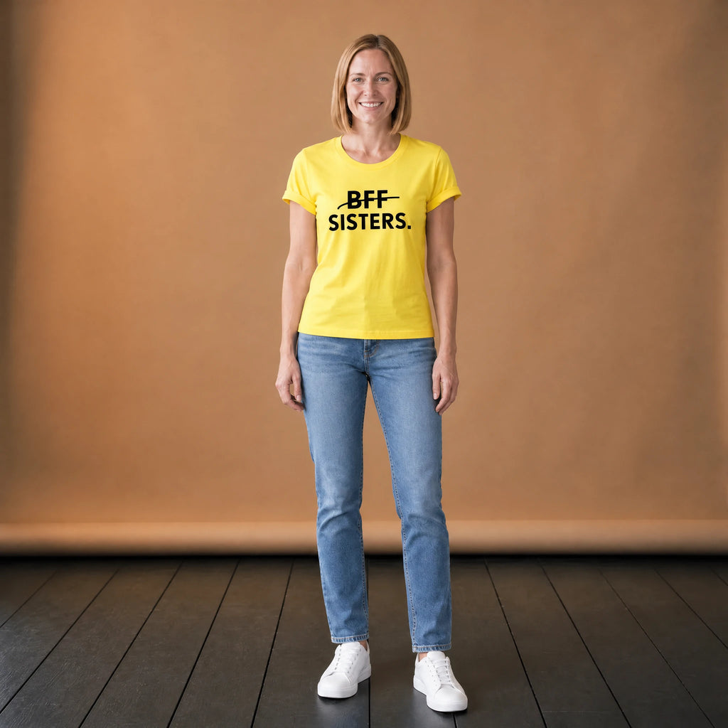 T-shirt Message Femme BFF Sisters en Coton - VETEMENT Studio FEMME