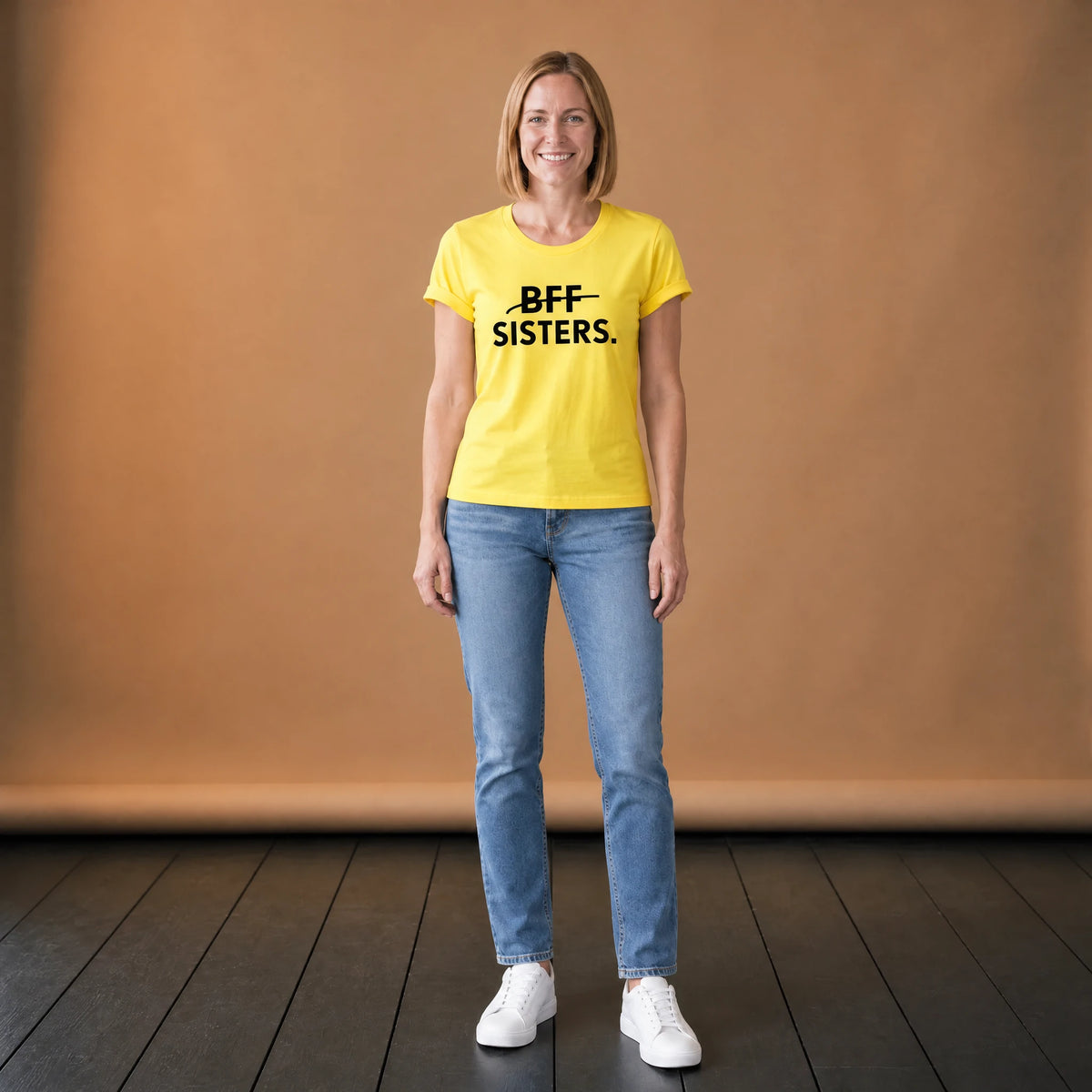 T-shirt Message Femme BFF Sisters en Coton - VETEMENT Studio FEMME
