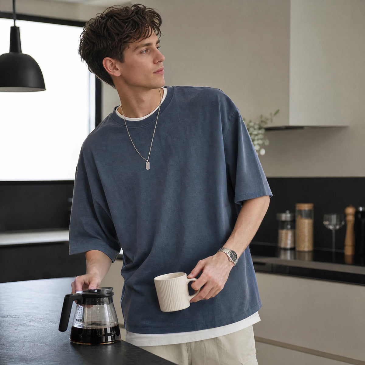 T-Shirt Oversize Homme Vintage - Utilisation GLOBALE