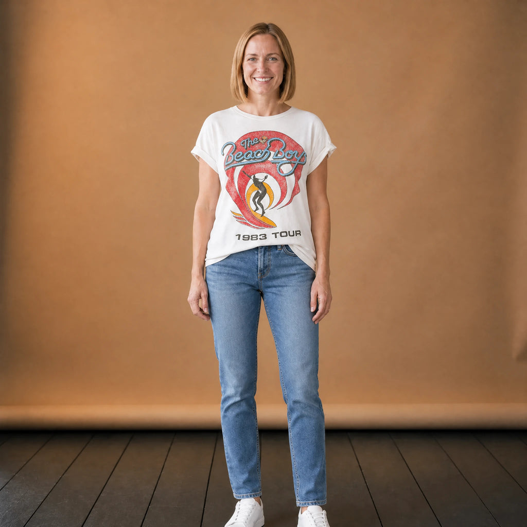T-shirt vintage années 80 The Beach Boys 1983 Tour - VETEMENT Studio FEMME