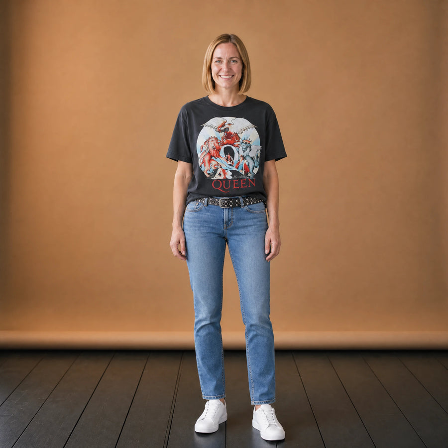 T-shirt Vintage Queen avec Blason des Années 80 - VETEMENT Studio FEMME