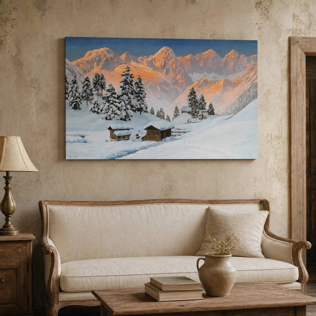 Tableau Bois Montagne Vintage - ITEM MURAL