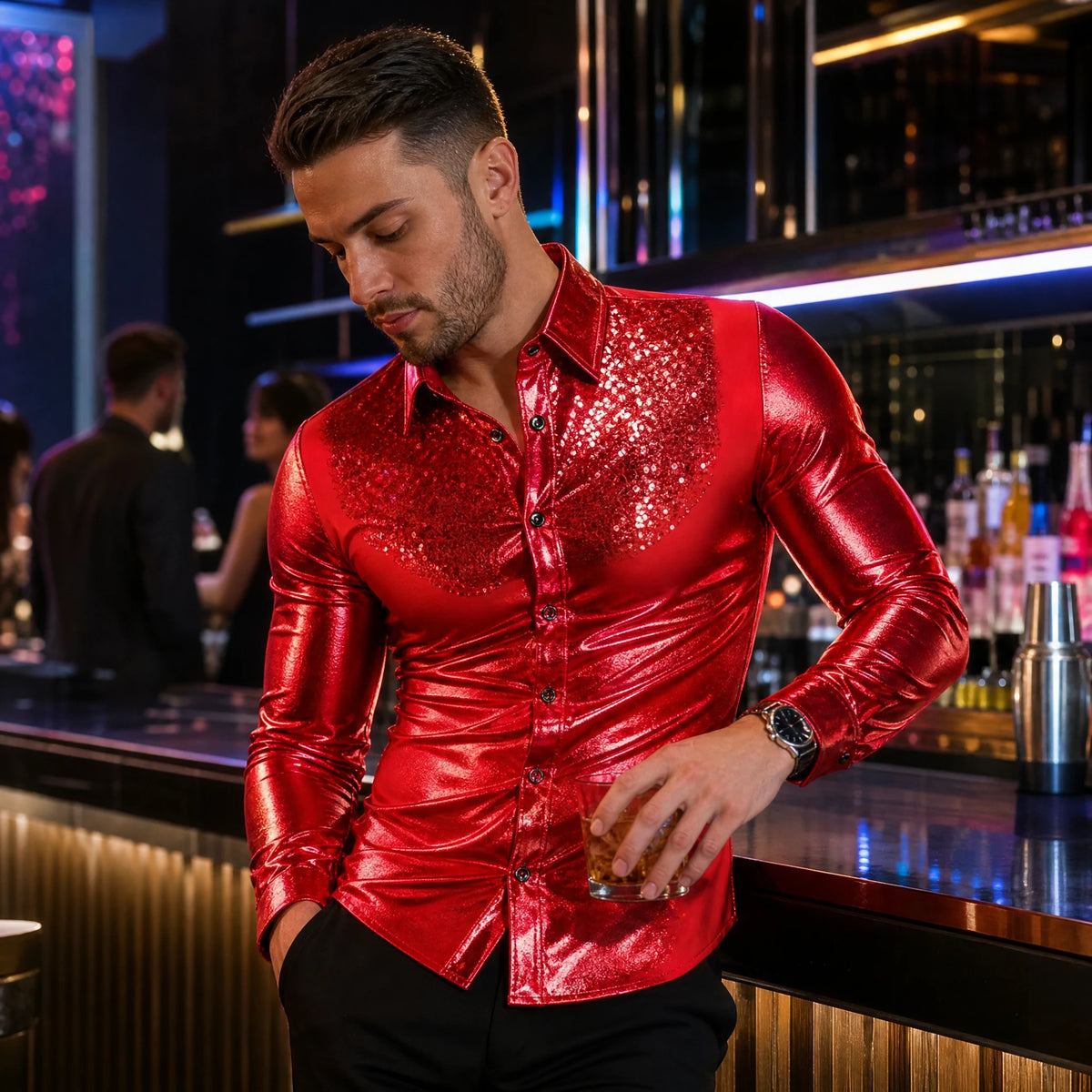 Tenue Année 80 Homme Brillante - Utilisation GLOBALE