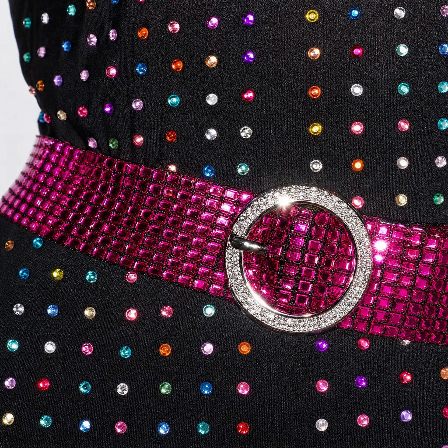Tenue Disco Année 70-80 Femme - close-up détail matière