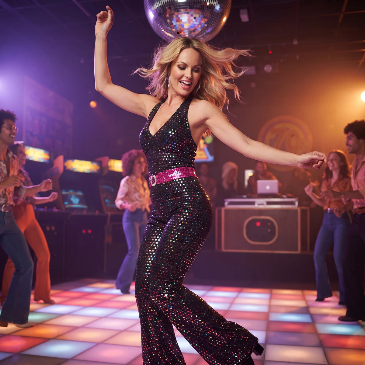 Tenue Disco Année 70-80 Femme - Utilisation GLOBALE
