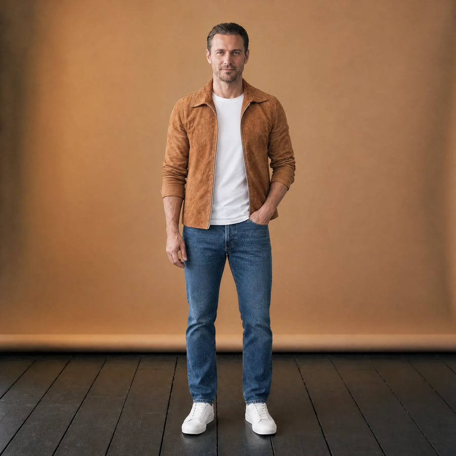 Veste à revers en daim vintage pour homme - VETEMENT Studio HOMME