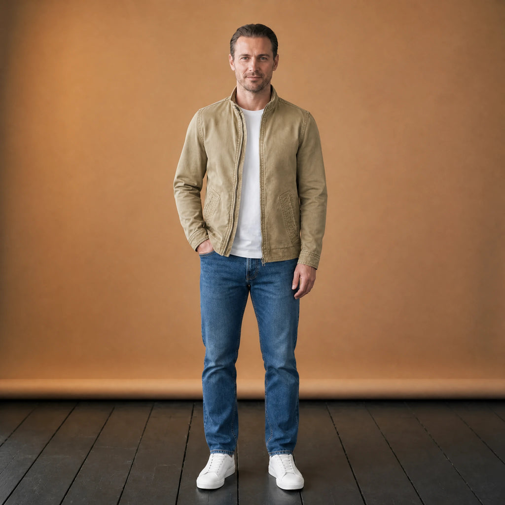 Veste cargo vintage en coton lavé à col montant - VETEMENT Studio HOMME