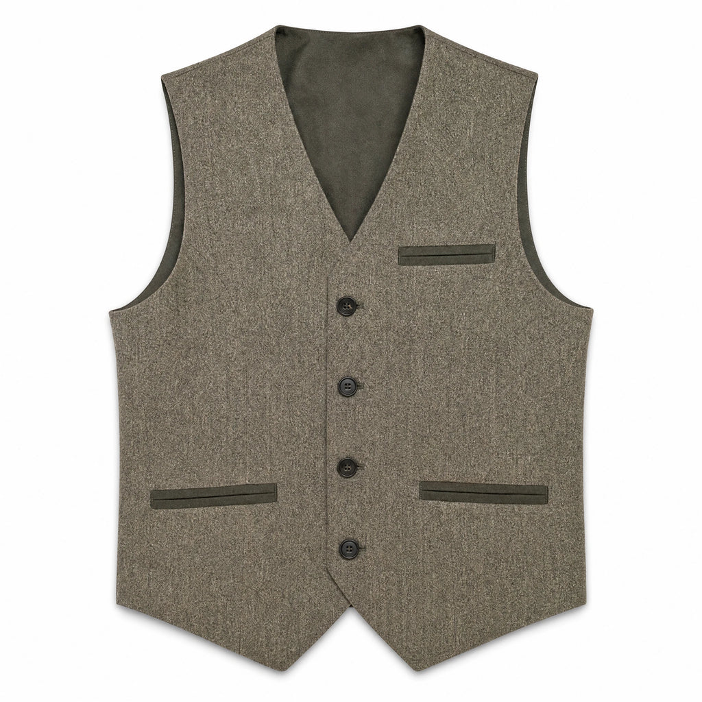 Veste de costume en cuir vintage à boutonnage simple - image principale