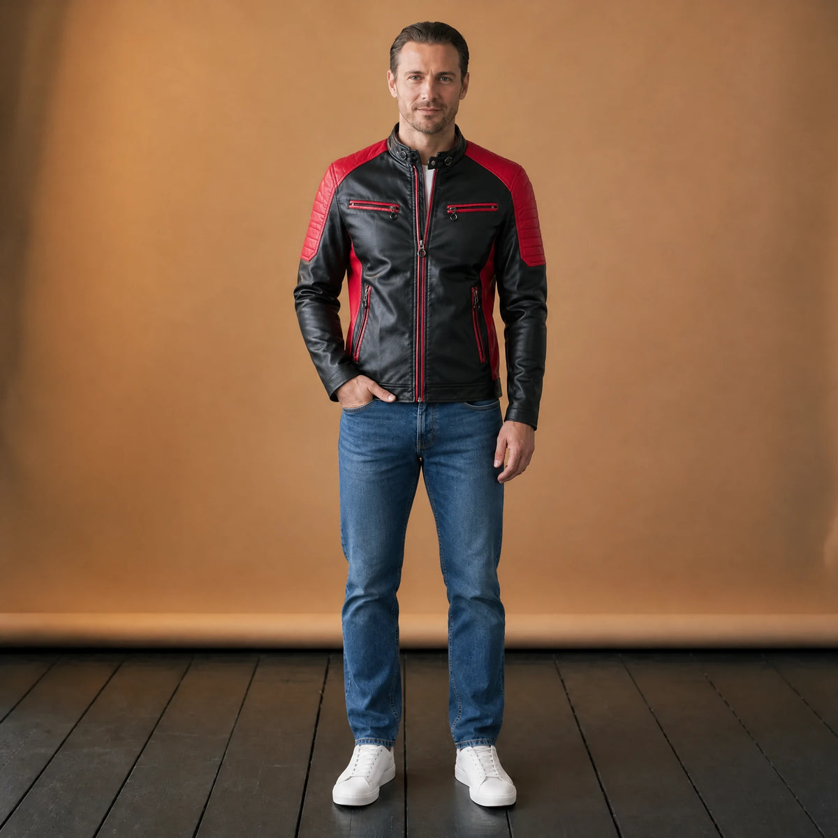 Veste de couture en PU vintage - VETEMENT Studio HOMME