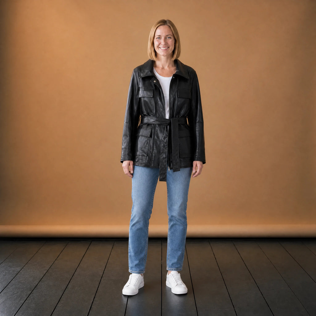 Veste en Cuir Oversize Vintage - VETEMENT Studio FEMME