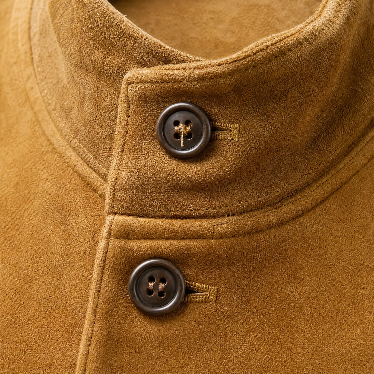 Veste en Daim Homme Vintage - close-up détail matière