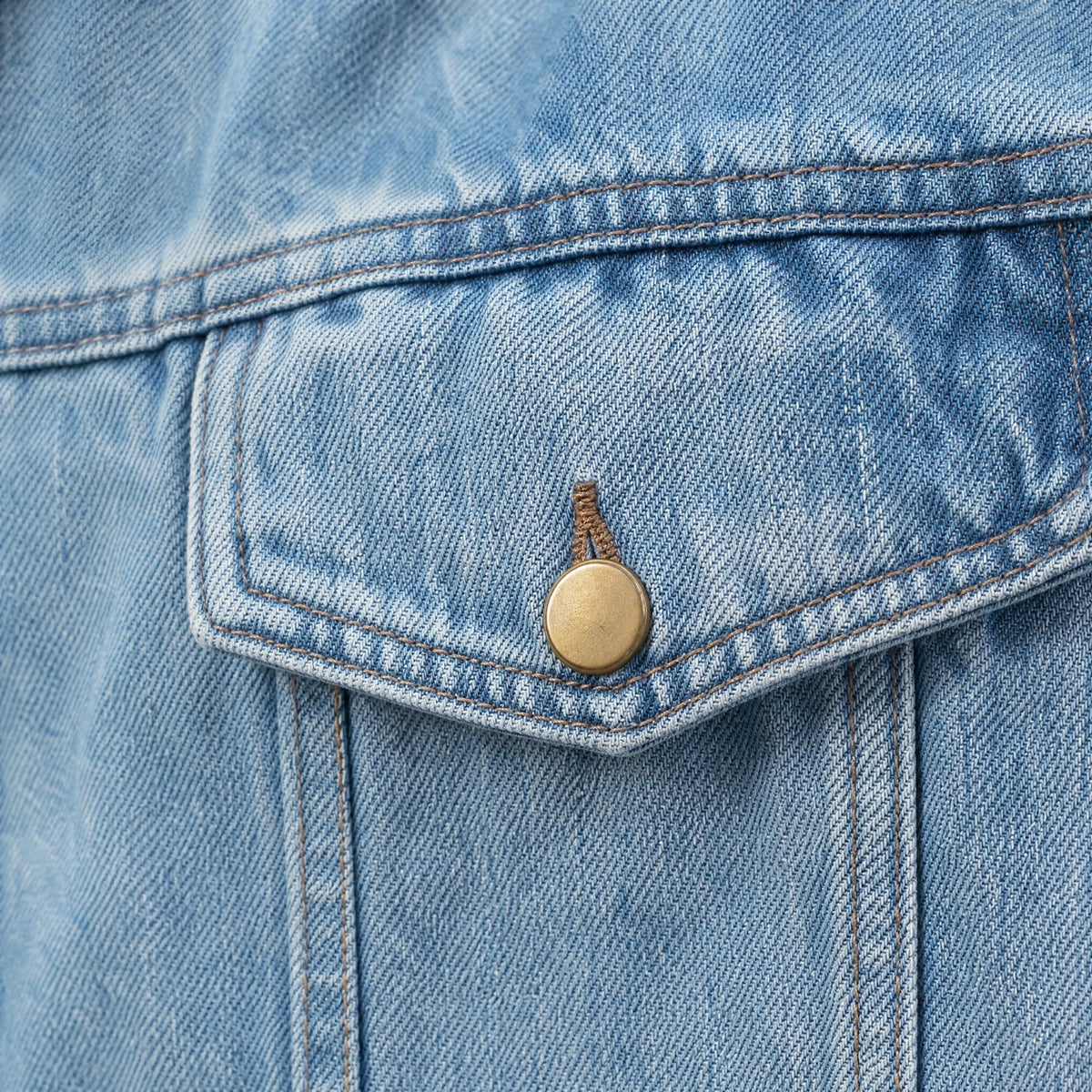 Veste Jean Vintage Oversize - close-up détail matière