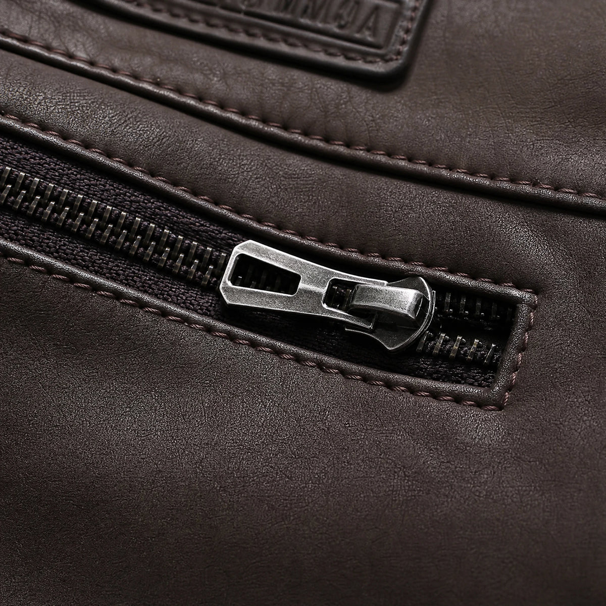 Veste Moto Textile Vintage - close-up détail matière