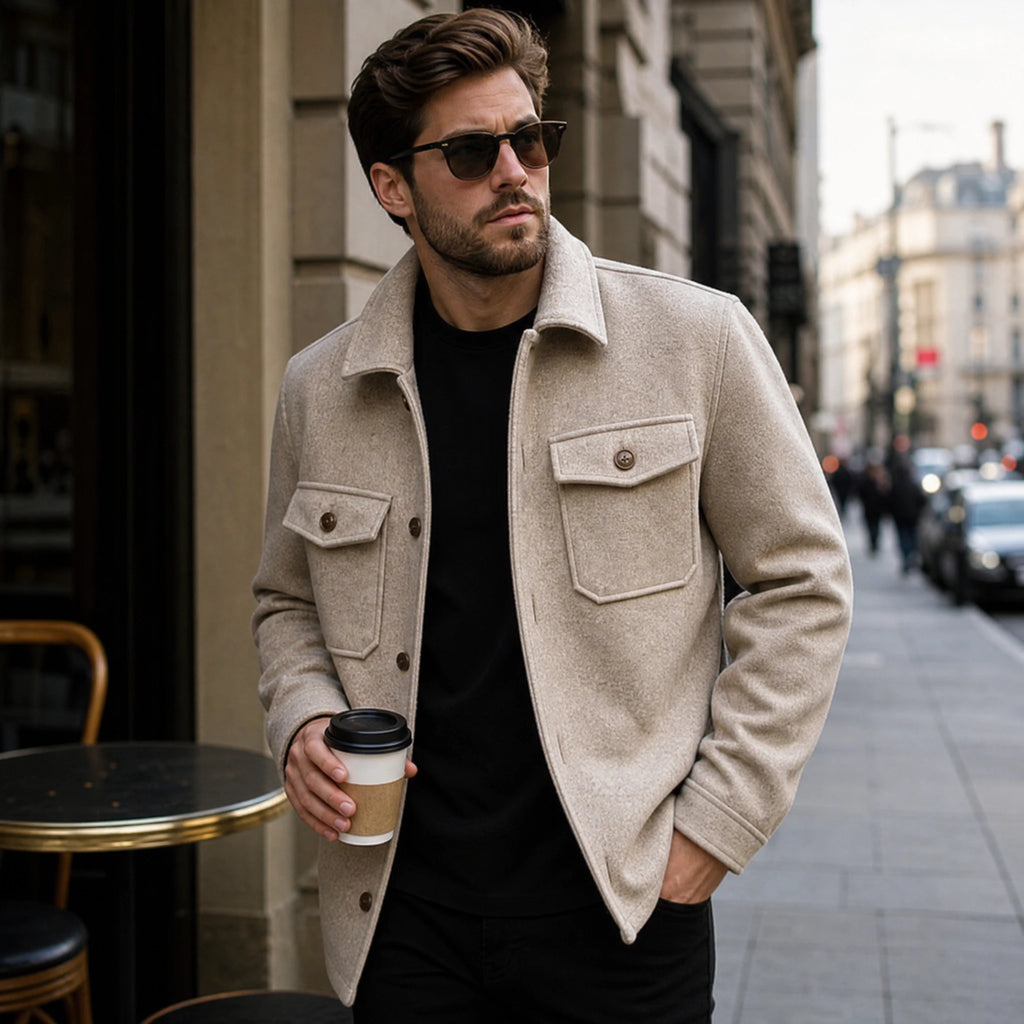 Veste vintage avec poche à revers pour hommes - Utilisation GLOBALE