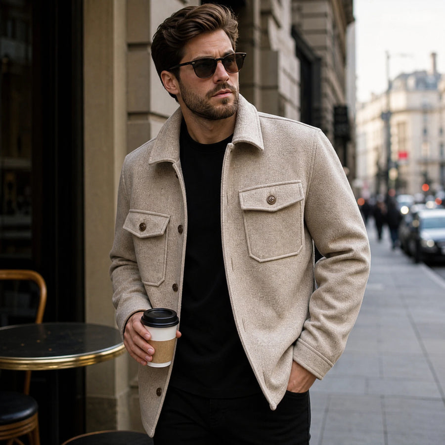 Veste vintage avec poche à revers pour hommes - Utilisation GLOBALE